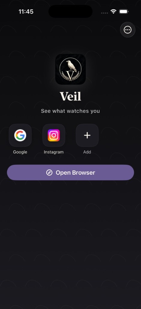 Veil home screen — See what watches you